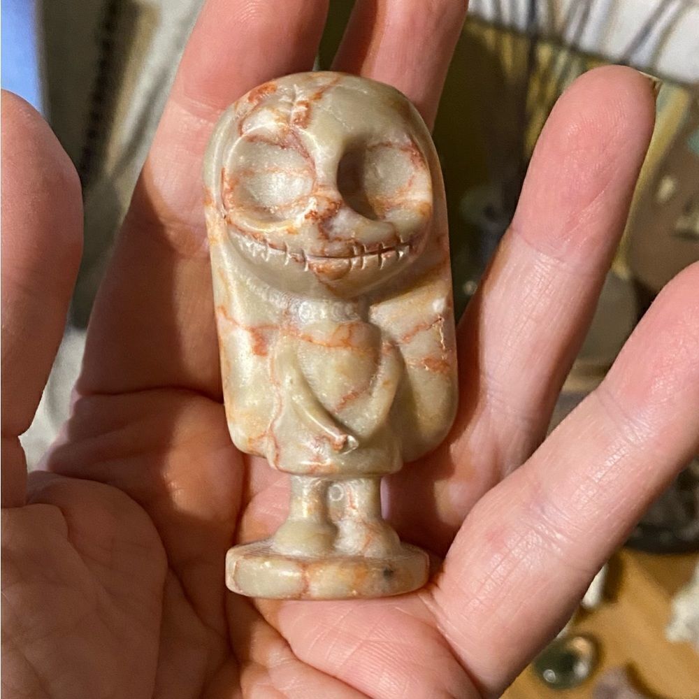 Sally Night Before Christmas Red Network Carved Stone